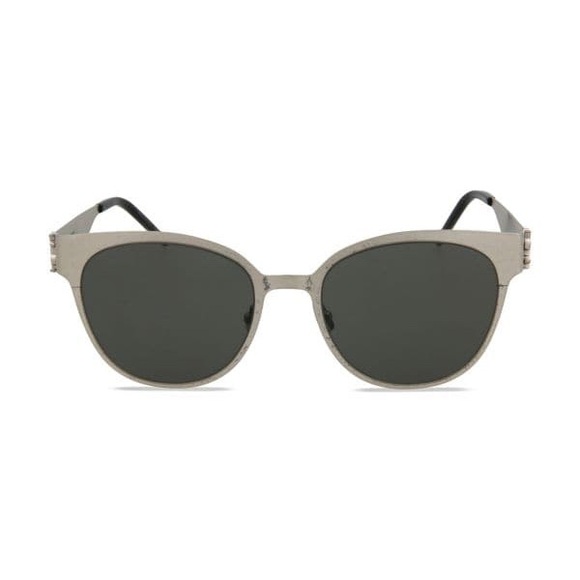 Saint Lauren Rustic Silver 54mm Oval Sunglasses - Picture 1 of 11